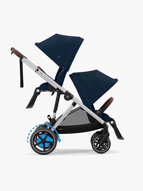 Cybex e-GAZELLE S Klapvogn, Ocean Blue/Silver
