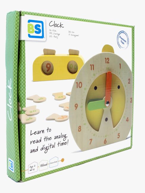 BS Toys Clock Børnespil, Multifarvet