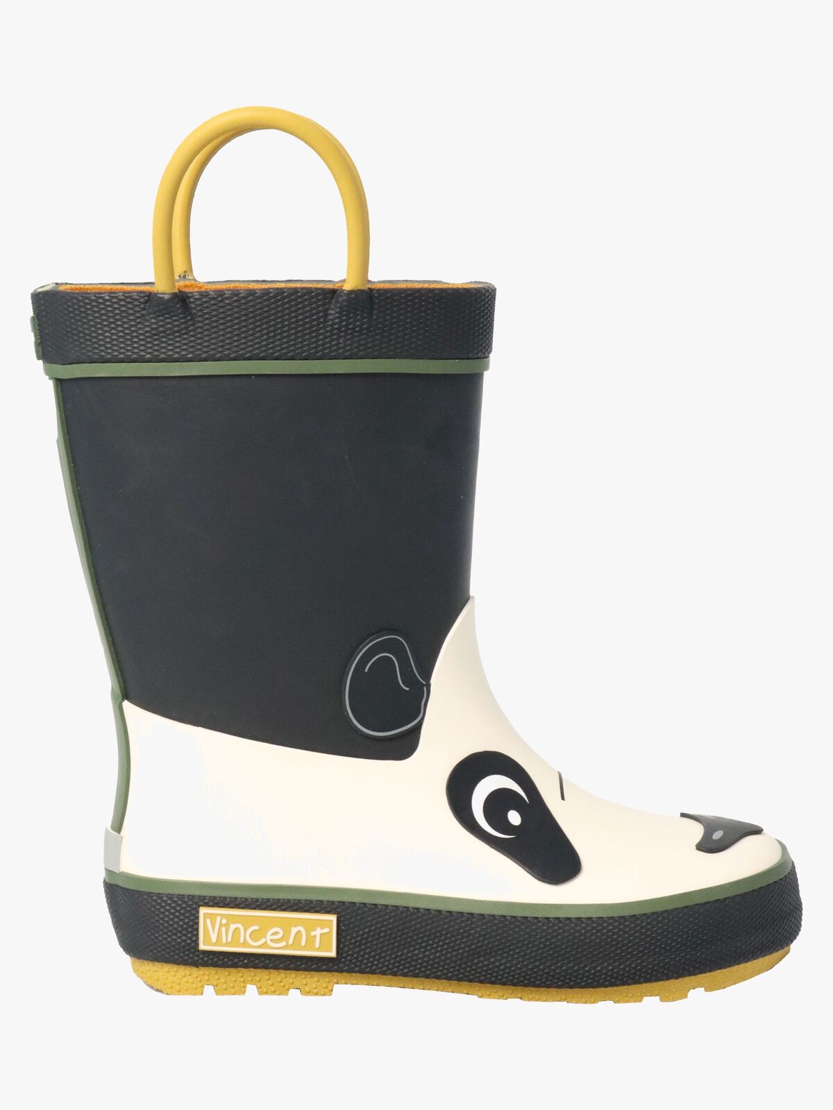 Vincent Panda Gummistøvler, Black/White