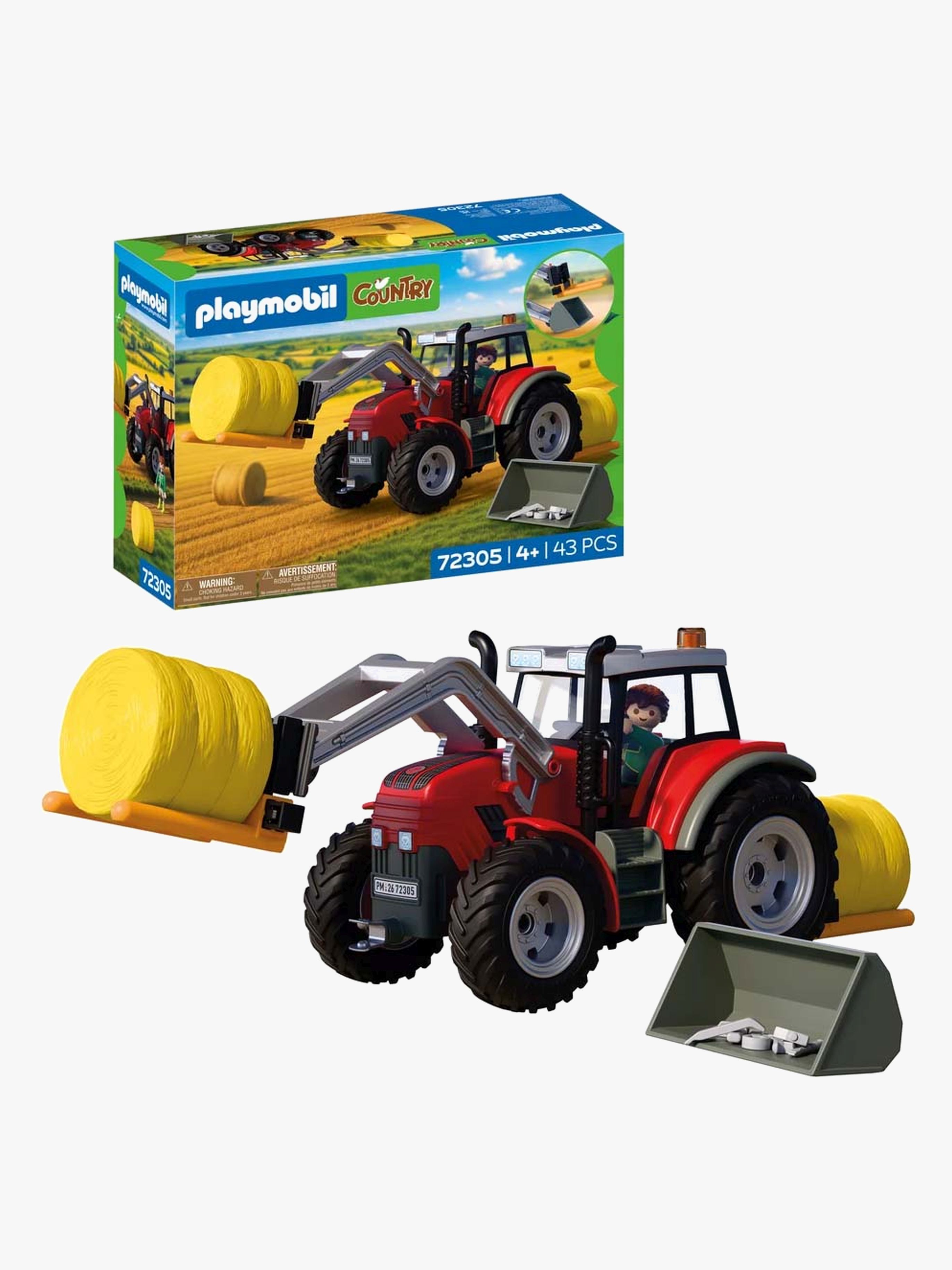 Playmobil Country 72305 Stor Traktor Med Høballer