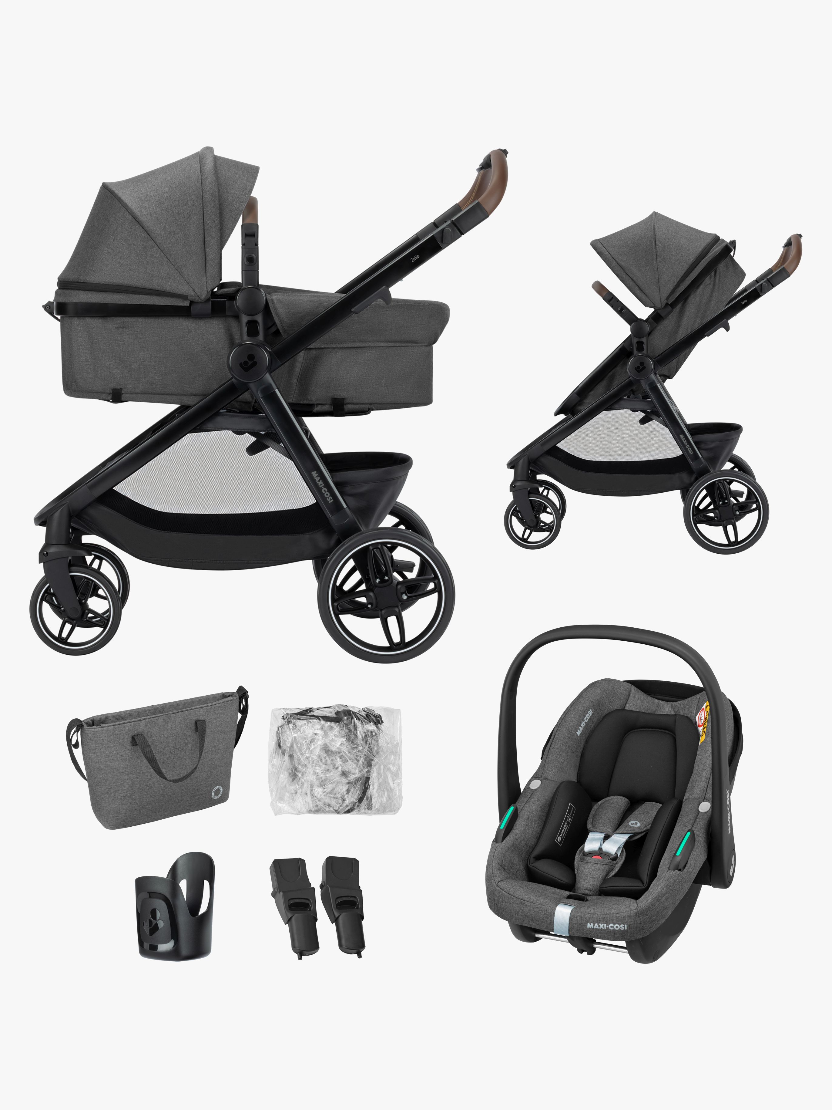 Maxi-Cosi Zelia S Trio 2 3-in-1 Travelsystem, Mørkegrå
