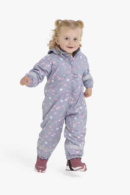 Petite Chérie Atelier Ally Foret Regndragt, Flowers Lavender Gray