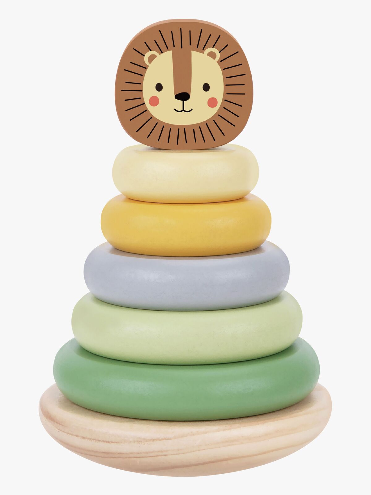 Tooky Toy Løve Stabeltårn, Multifarvet