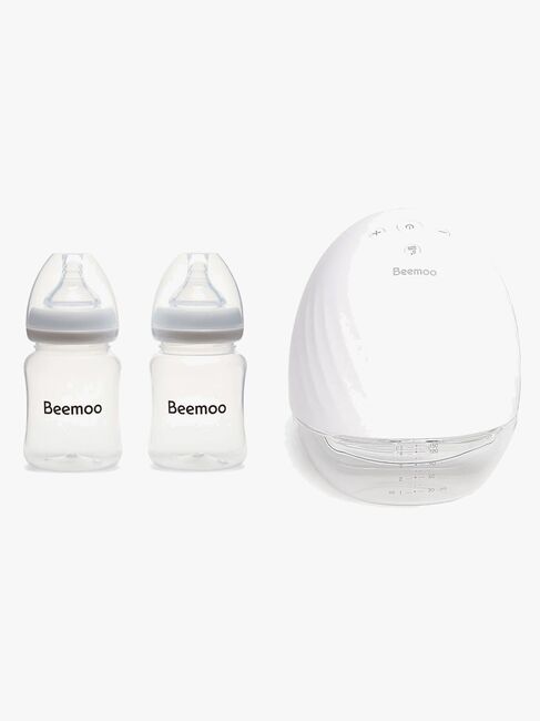 Beemoo CARE Wearable Elektrisk Brystpumpe Single inkl. Modermælksflaske 180 ml 2-pak