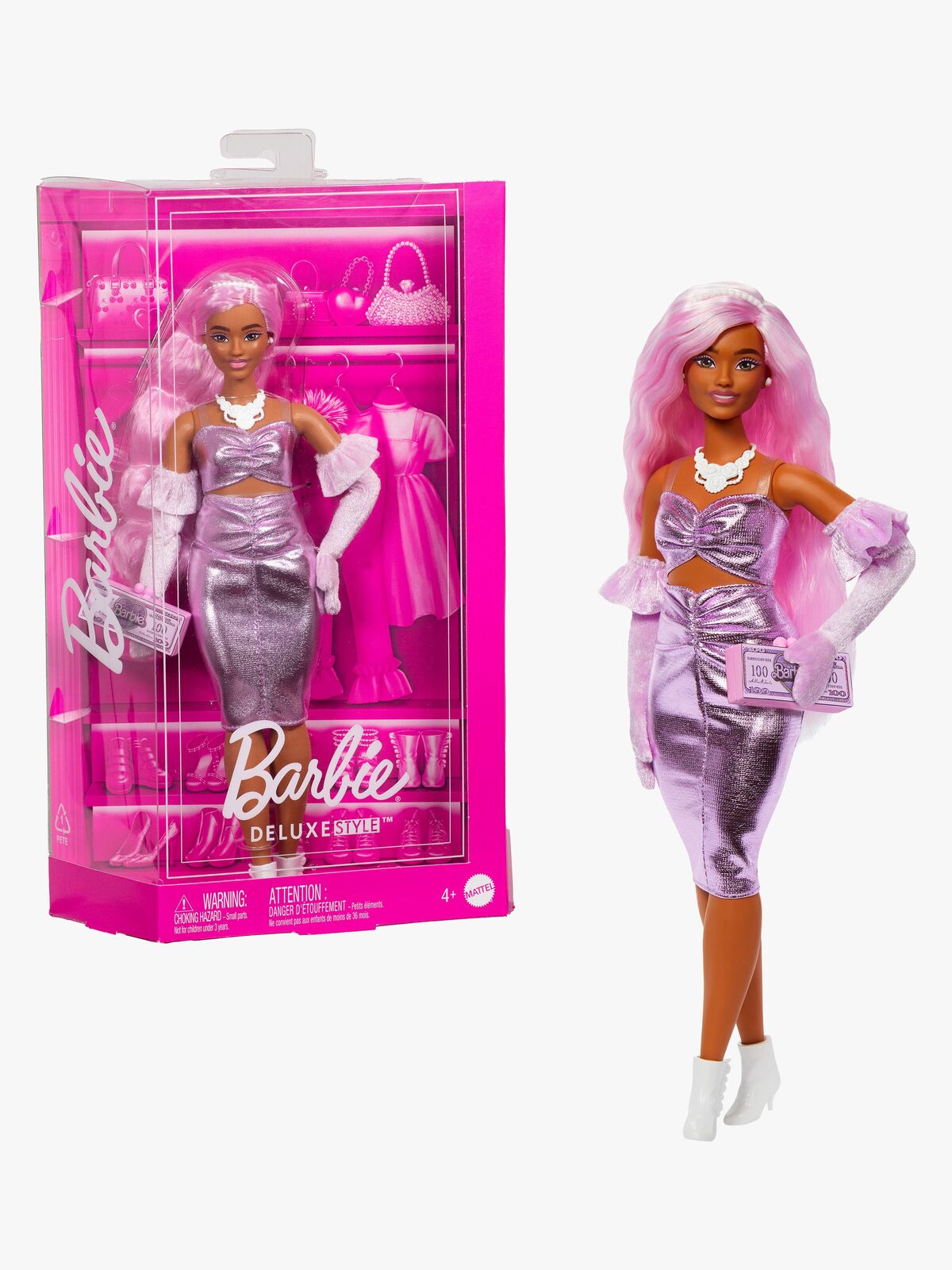 Barbie Deluxe Style Dukke Lyserødt Hår