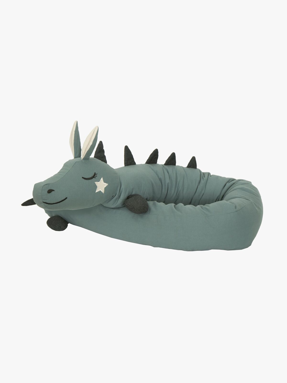 Roomate Long Dragon Crib Bumper, Sea Grey