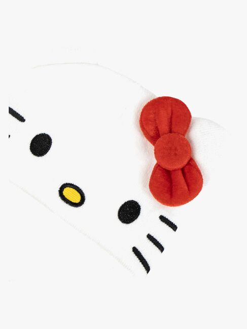 Hello Kitty Hue og Vanter, Rød/Hvid