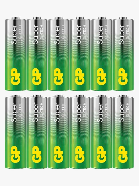 GP Super Alkaline G-TECH AA/LR6 Batterier 12-Pak