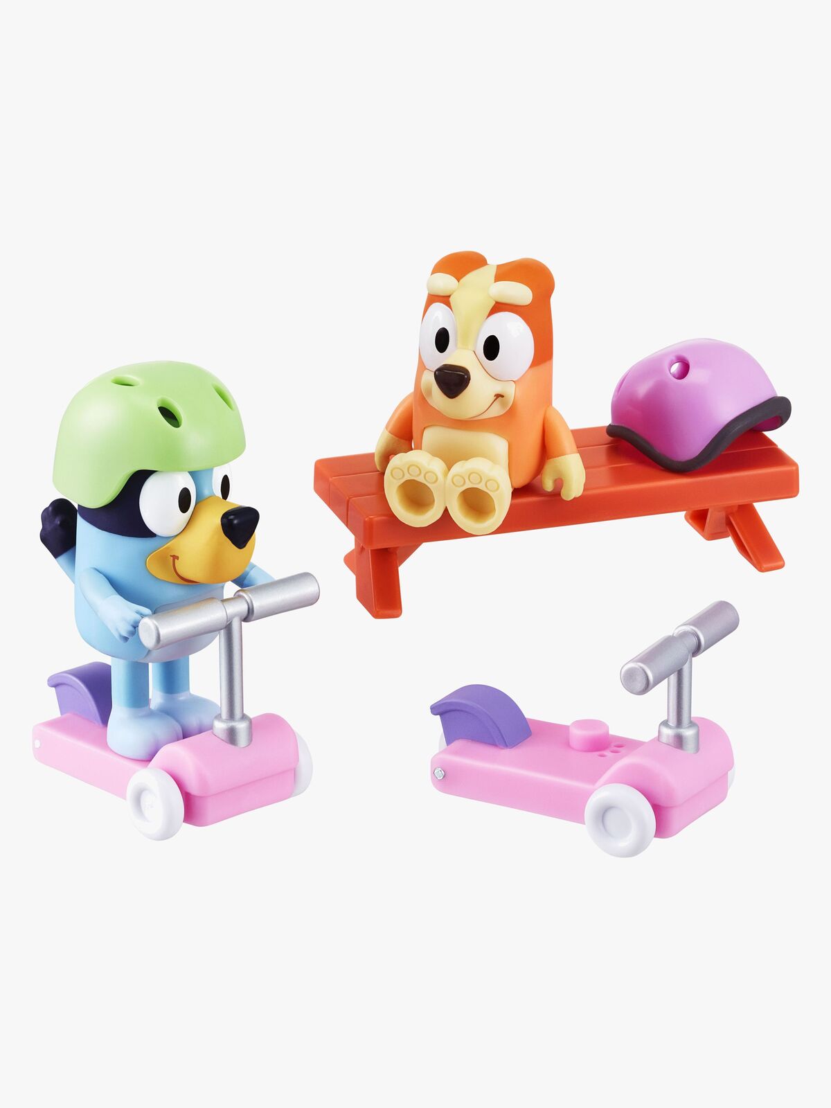 Bluey Figursæt Bluey & Bingo med Løbehjul