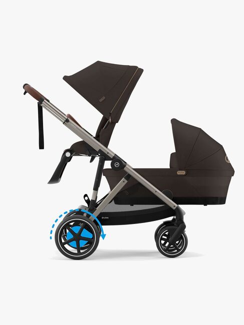 Cybex e-GAZELLE S Klapvogn, Taupe/Chocolate Brown
