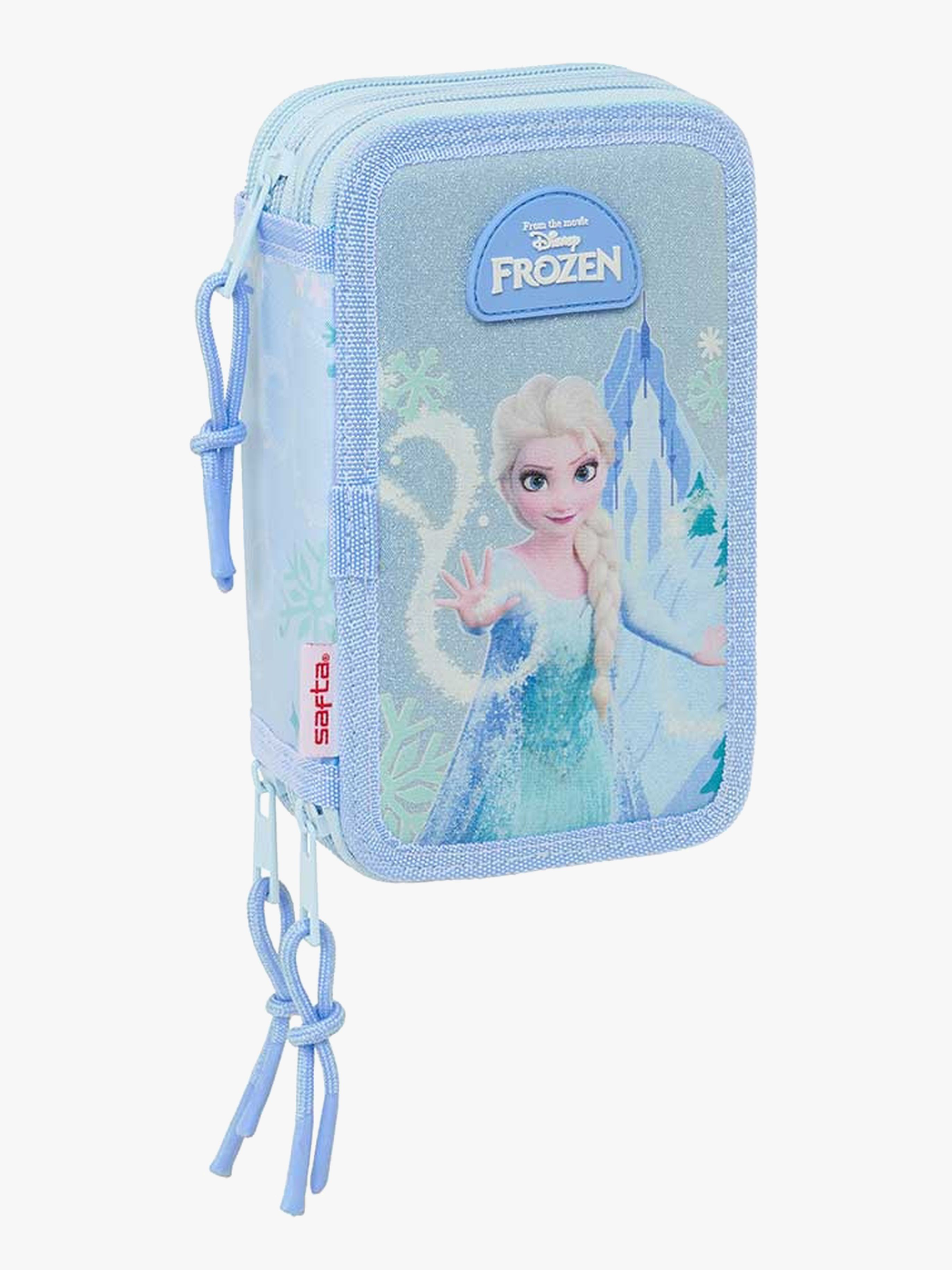 Disney Frozen Fyldt Penalhus med 3 Rum 37 Dele, Lilla
