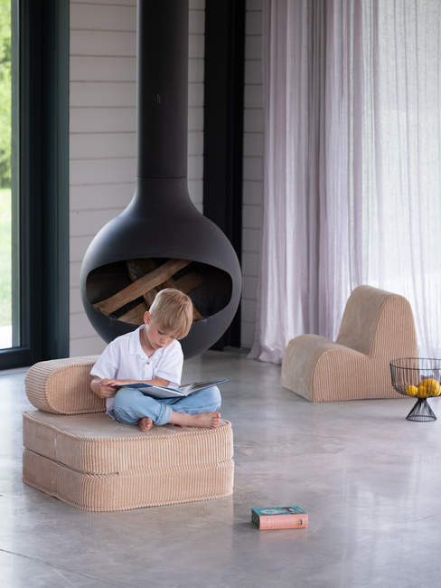 Wigiwama Flip Foldbar Stol 150x60 cm, Brown Sugar