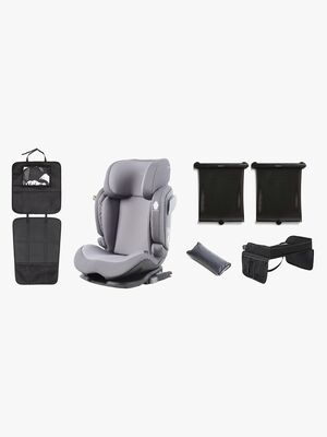 Beemoo Recline i-Size Autostol inkl. Tilbehør, Mineral Grey