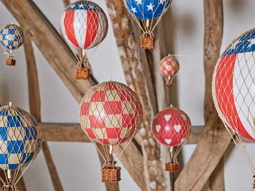 Authentic Models Travels Light Luftballon Ternet Mønster, Blå