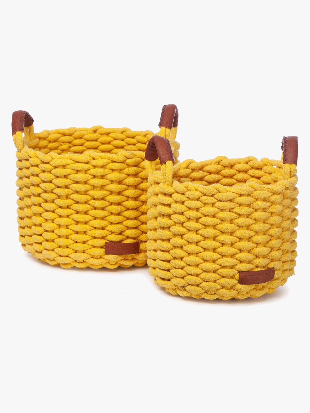 KidsDepot Korbo Opbevaringskurv Medium 2-pak, Yellow