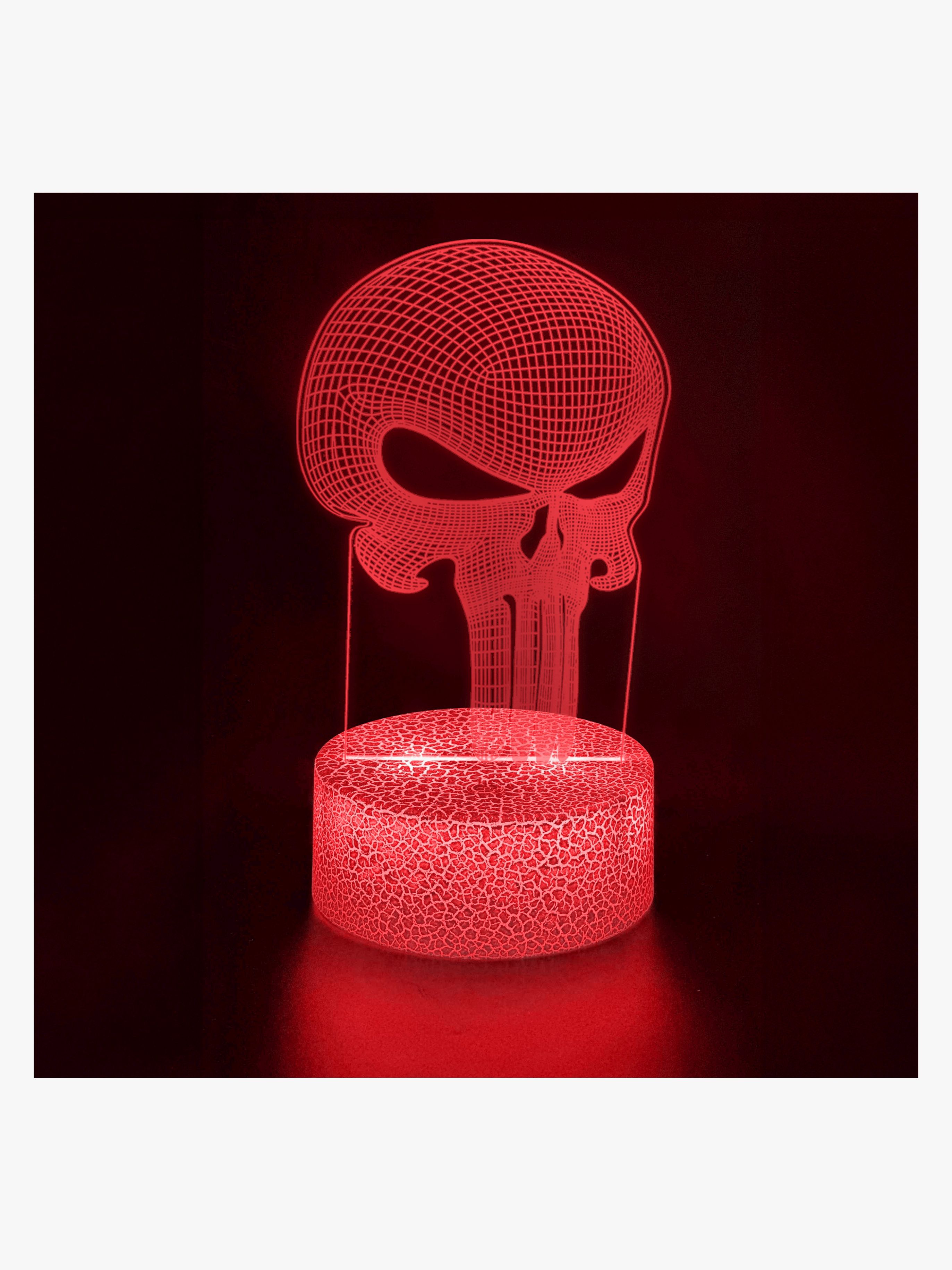 Powerpal 3D-Natlampe, Monsterkranie, Børnelampe