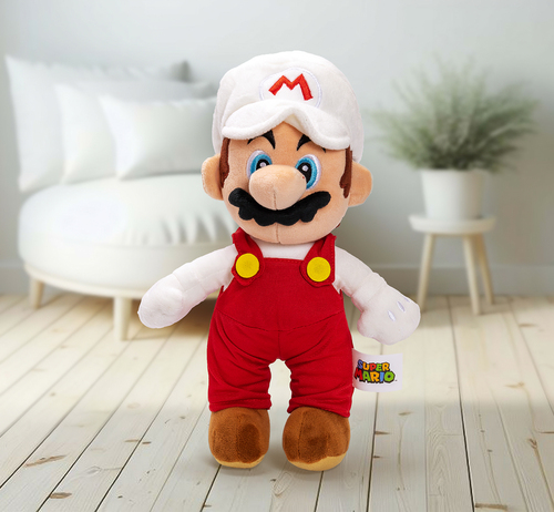 Super Mario Bamse Fire Mario 30 cm