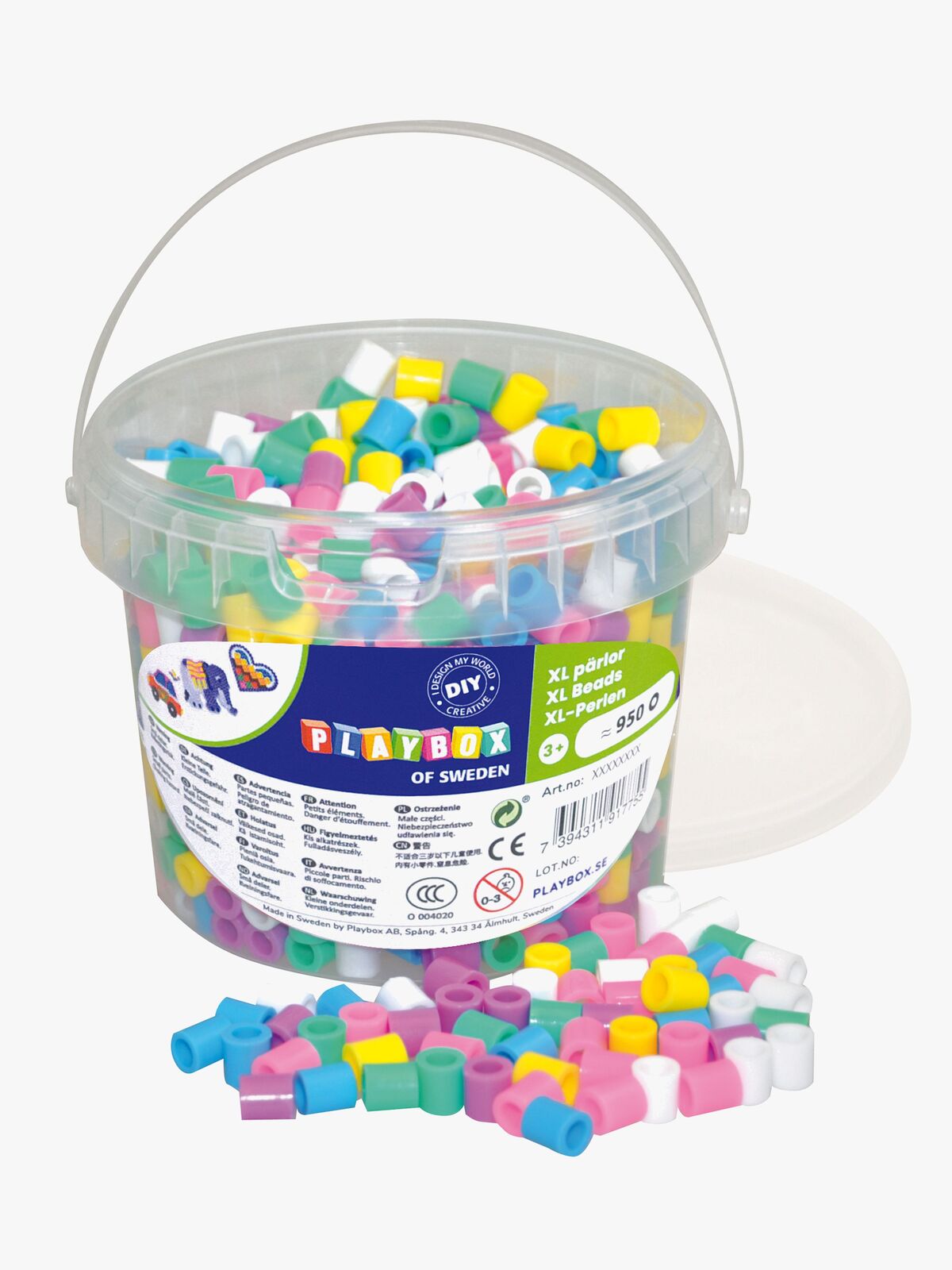 Playbox Perler XL Pastel I Spand 950 Stk