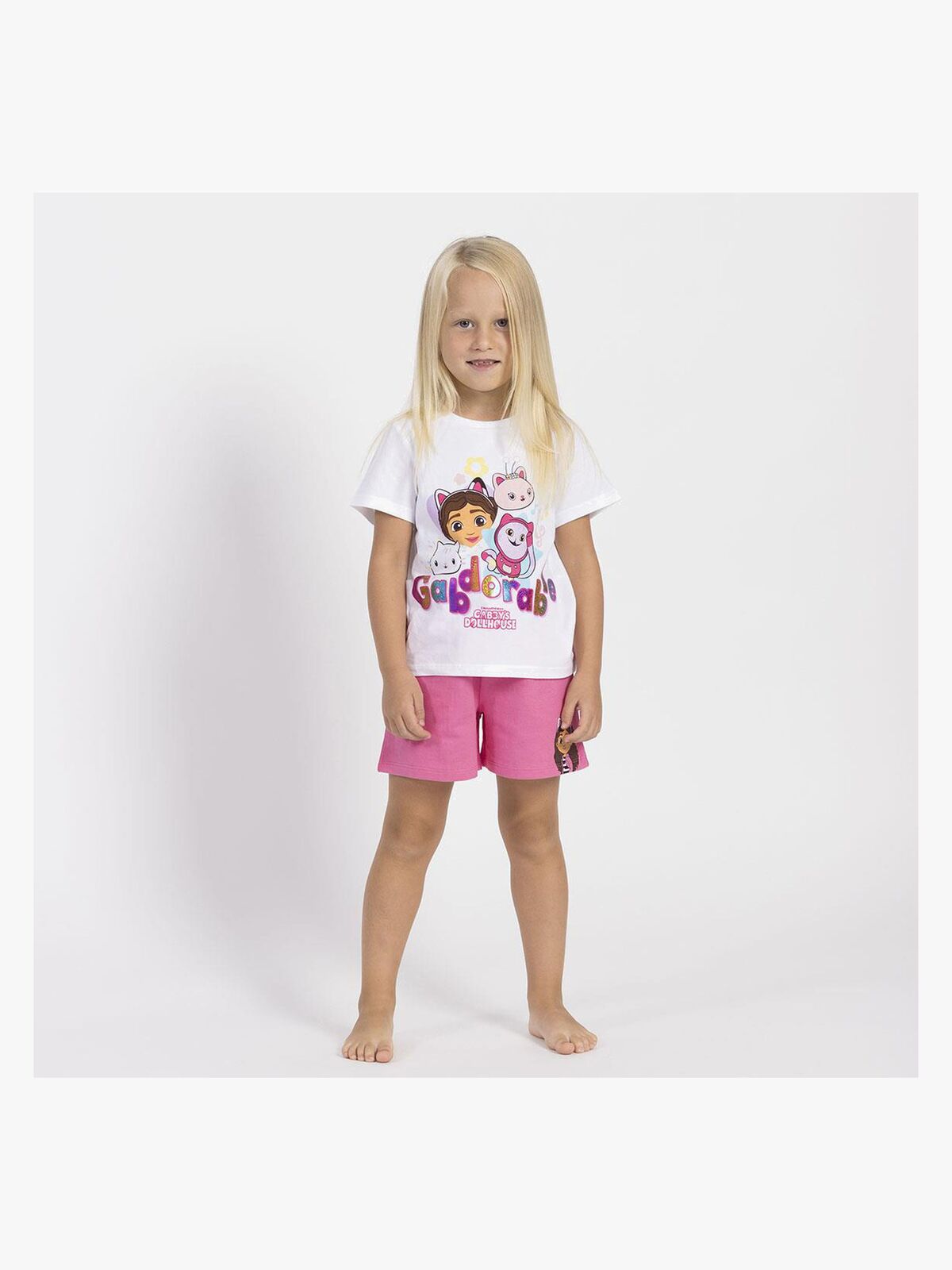 Gabby's Dollhouse Pyjamas, Hvid/Lyserød