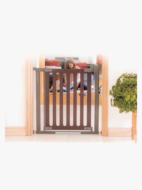 Safe & Care SafeGate Wood Pressure Fit Sikkerhedsgitter, Brun