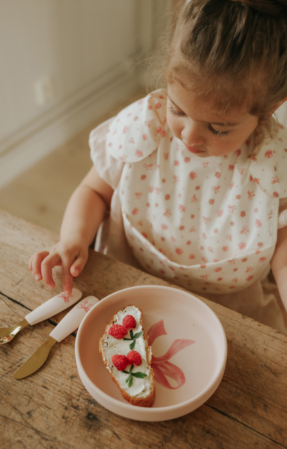 Elodie Tallerken Sæt Silikone, Rosy Bow