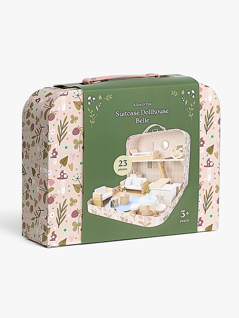 Alice & Fox Kuffert Dukkehus, Lyserød/blå