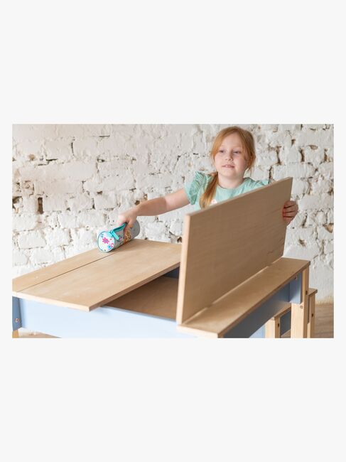 Family-scl Smart Opbevaring Bord med Stol, Dusty Blue