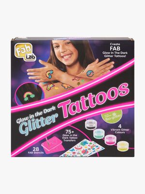 FAB LAB Glow In The Dark Glitter Tatoveringssæt