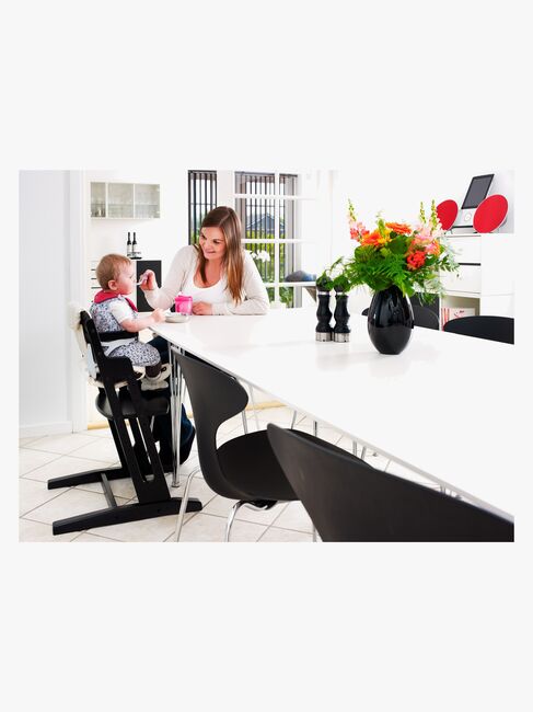 BabyDan Danstolen Højstol Sort inkl Bøjle & Rem