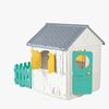 DOLU My First House Legehus med Hegn, Hvid/Blå