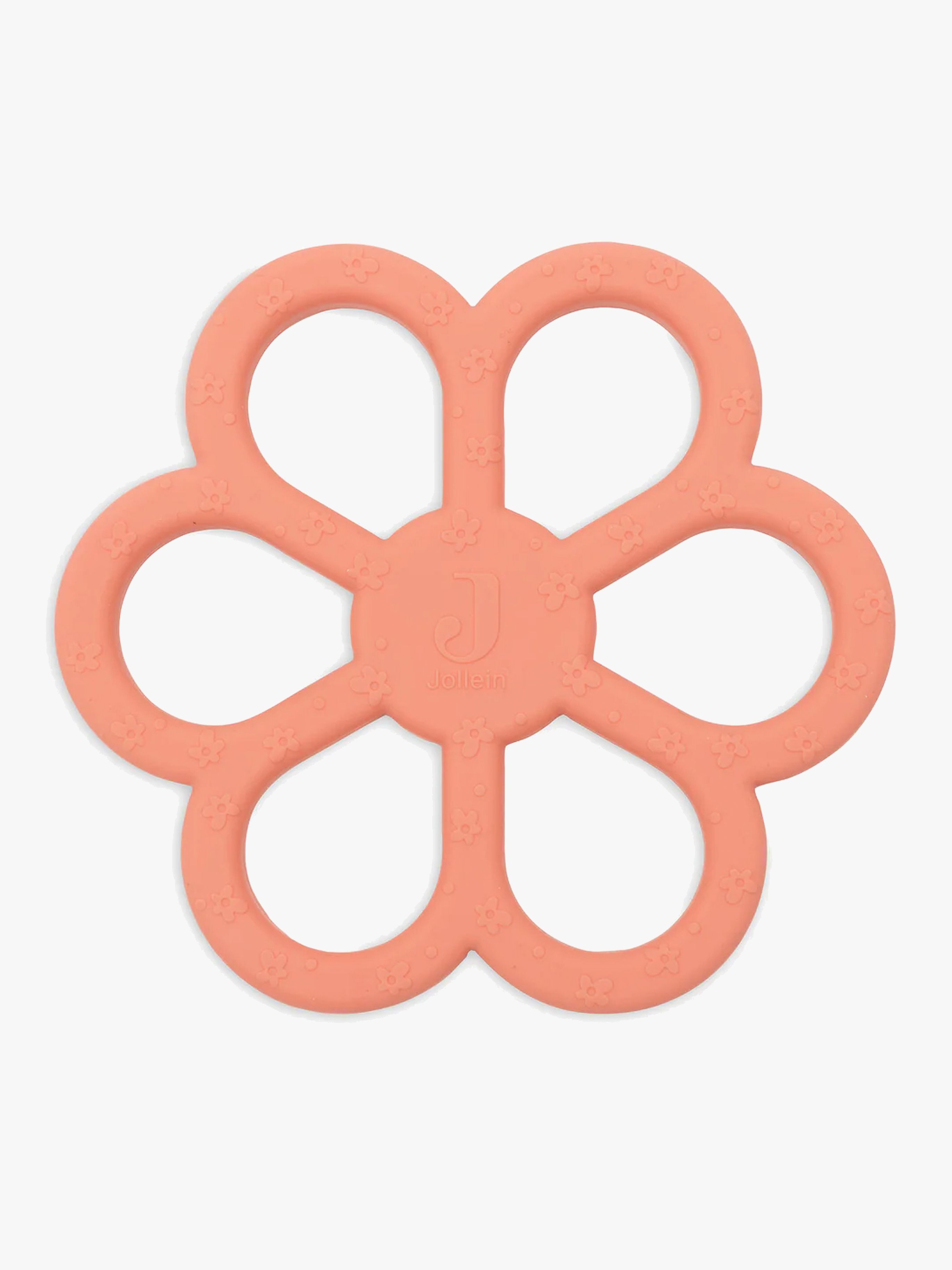 Jollein Bidering Silikone, Flower Coral Rose