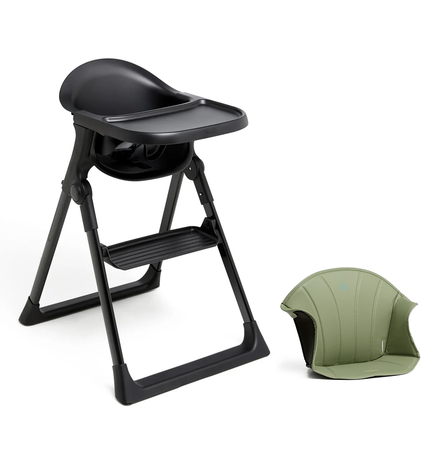 Beemoo CARE Harmony Højstol inkl. Hynde, All Black/Green