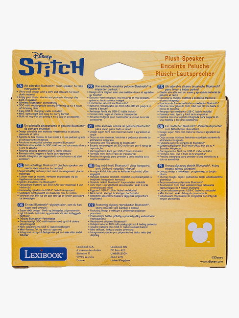 Disney Stitch Mini Plys Højttaler BTPL1-0D-2823_3c.jpg