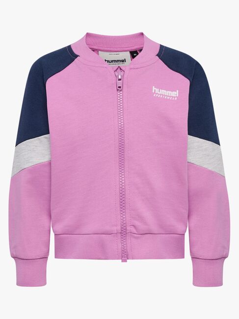 Hummel Loose Block Mini Full-Zip Trøje, Violet