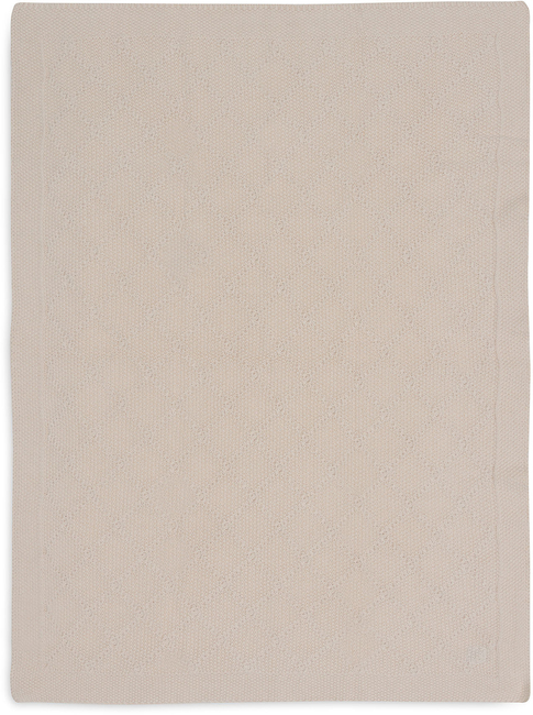 Jollein Strikket Tæppe Ternet Mønster, Oatmeal