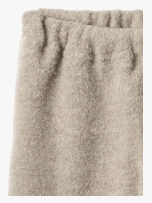 Wheat Kinnie Uldfleecebukser Merinould, Khaki Melange