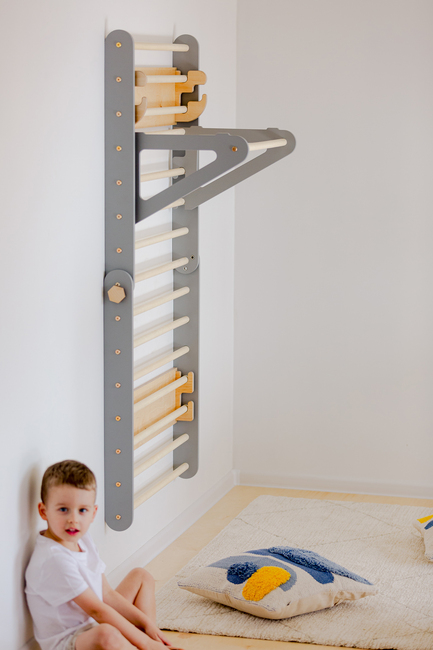 Duck Woodworks Klatretrekant Væg, Grå