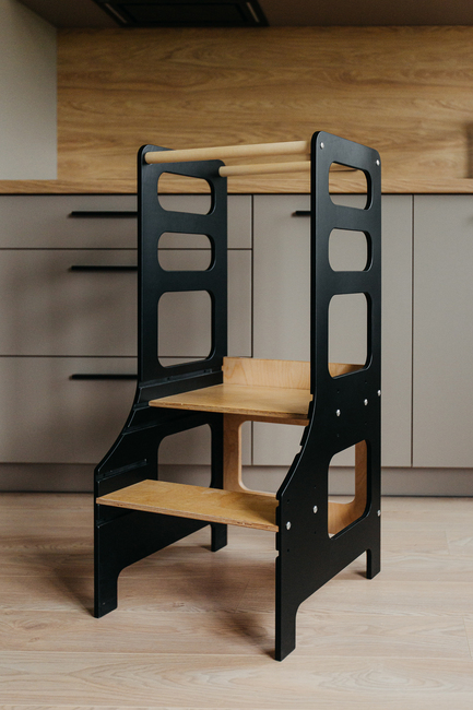 Duck Woodworks Justerbart Læringstårn, Sort