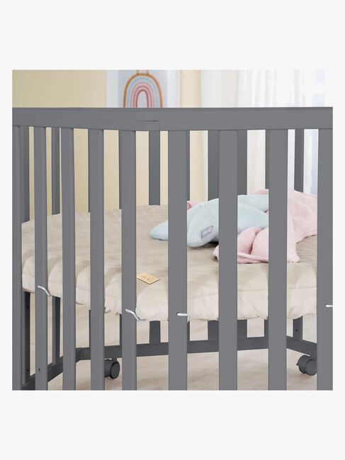 Roba Hexagon Kravlegård med Hjul, Anthracite & Greyish Quilted