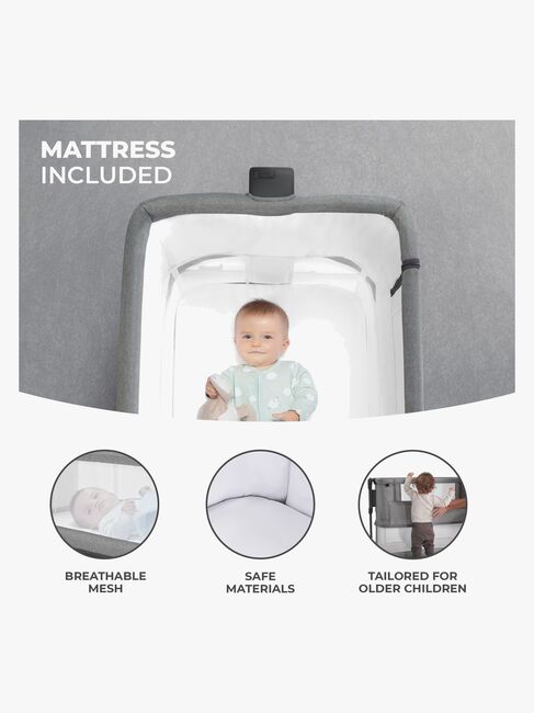 Kinderkraft NESTE GROW Bedside Crib, Beige