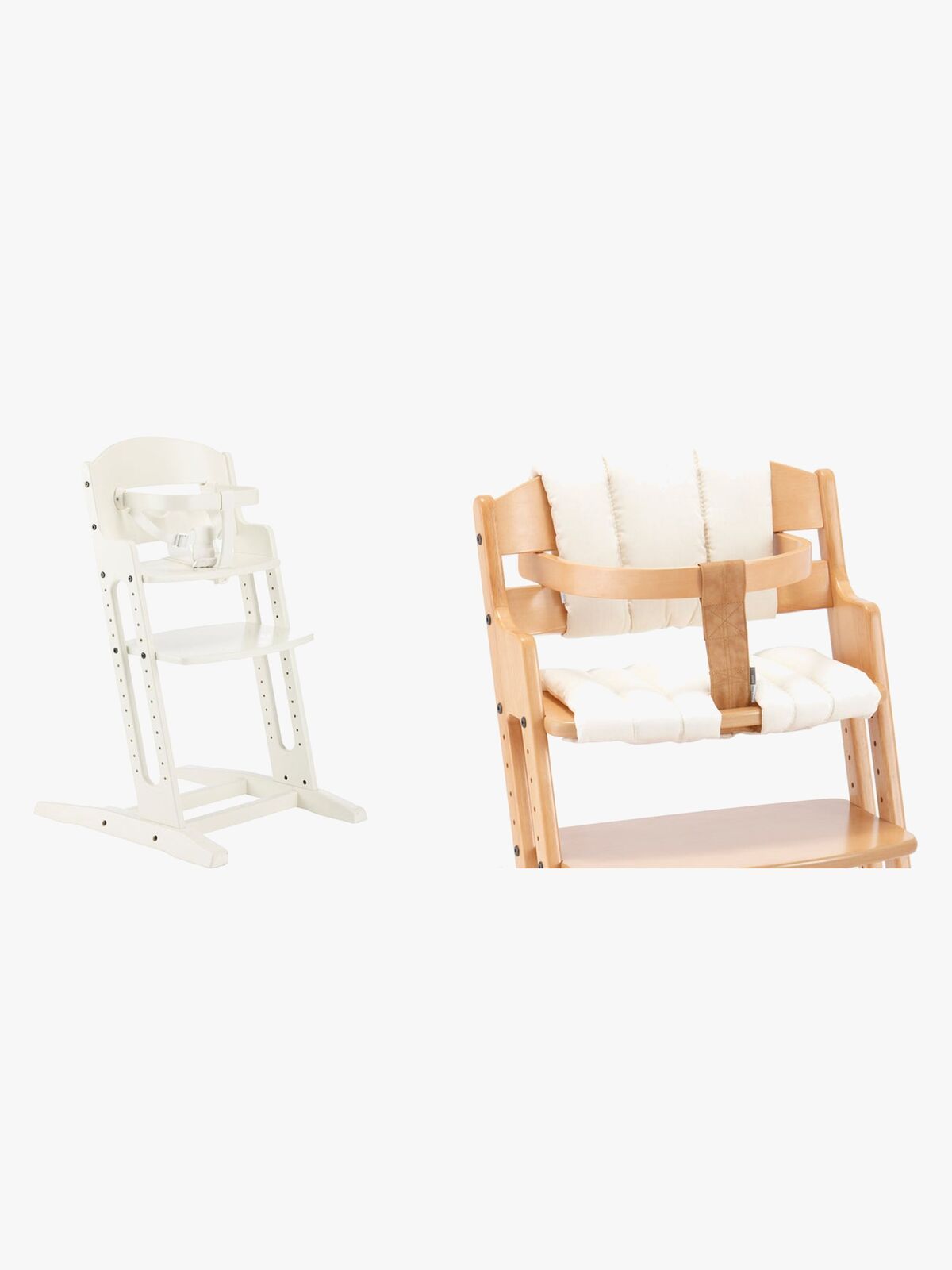 BabyDan Danstolen Højstol & Hynde, Hvid/Beige