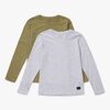 Luca & Lola Abel Langærmet T-Shirt 2-pak, Grey Melange/Brown