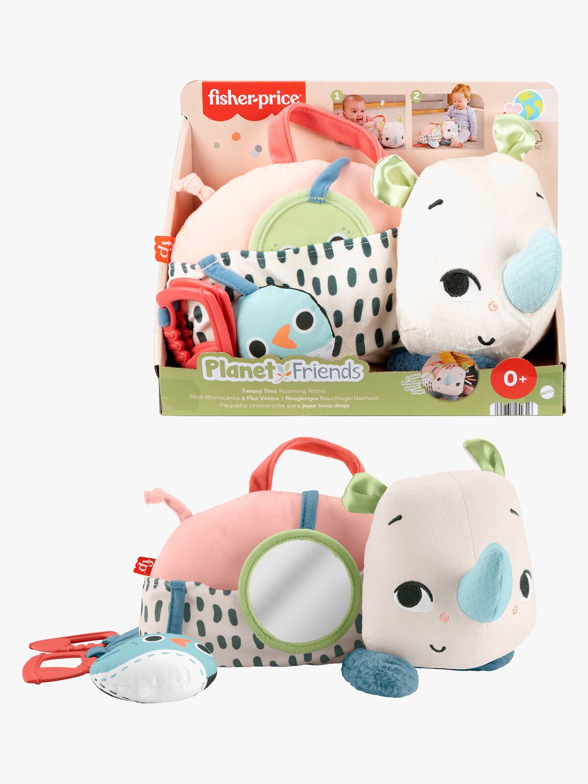 Fischer-Price Tummy Time Roaming Rhino Aktivitetslegetøj