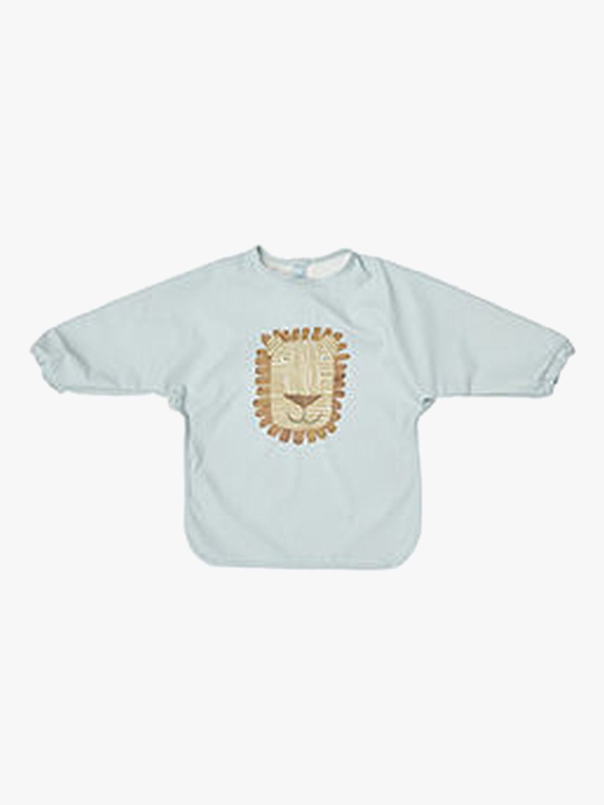 OYOY Lobo Løve  Langærmet Hagesmæk, Ice Blue