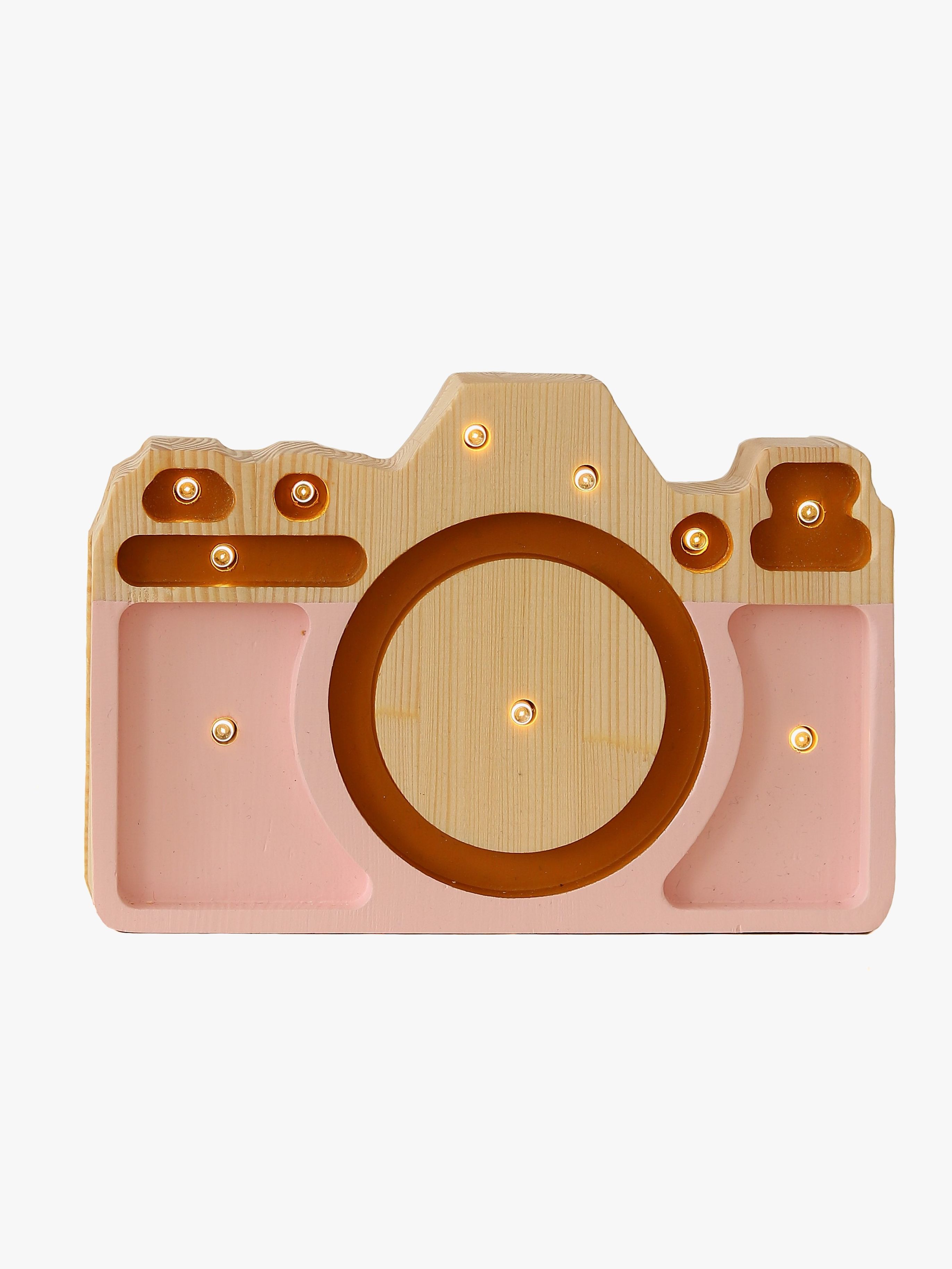 Little Lights Mini Lampe Kamera, Pastelpink, Børnelampe