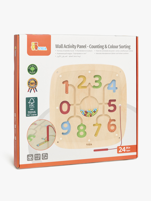 VIGA Aktivitetstavle Tælle & Farvesortering WALLTOY-44811FSC-2178_3b.jpg