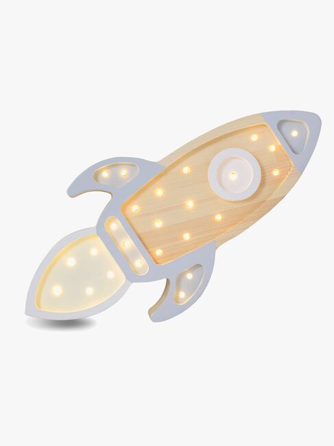 Little Lights Lampe Rumraket, Grey Wood