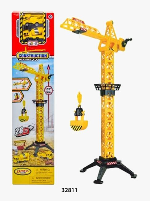 Junior Driver Tower Crane 57 cm Legesæt med 2 Transportmidler