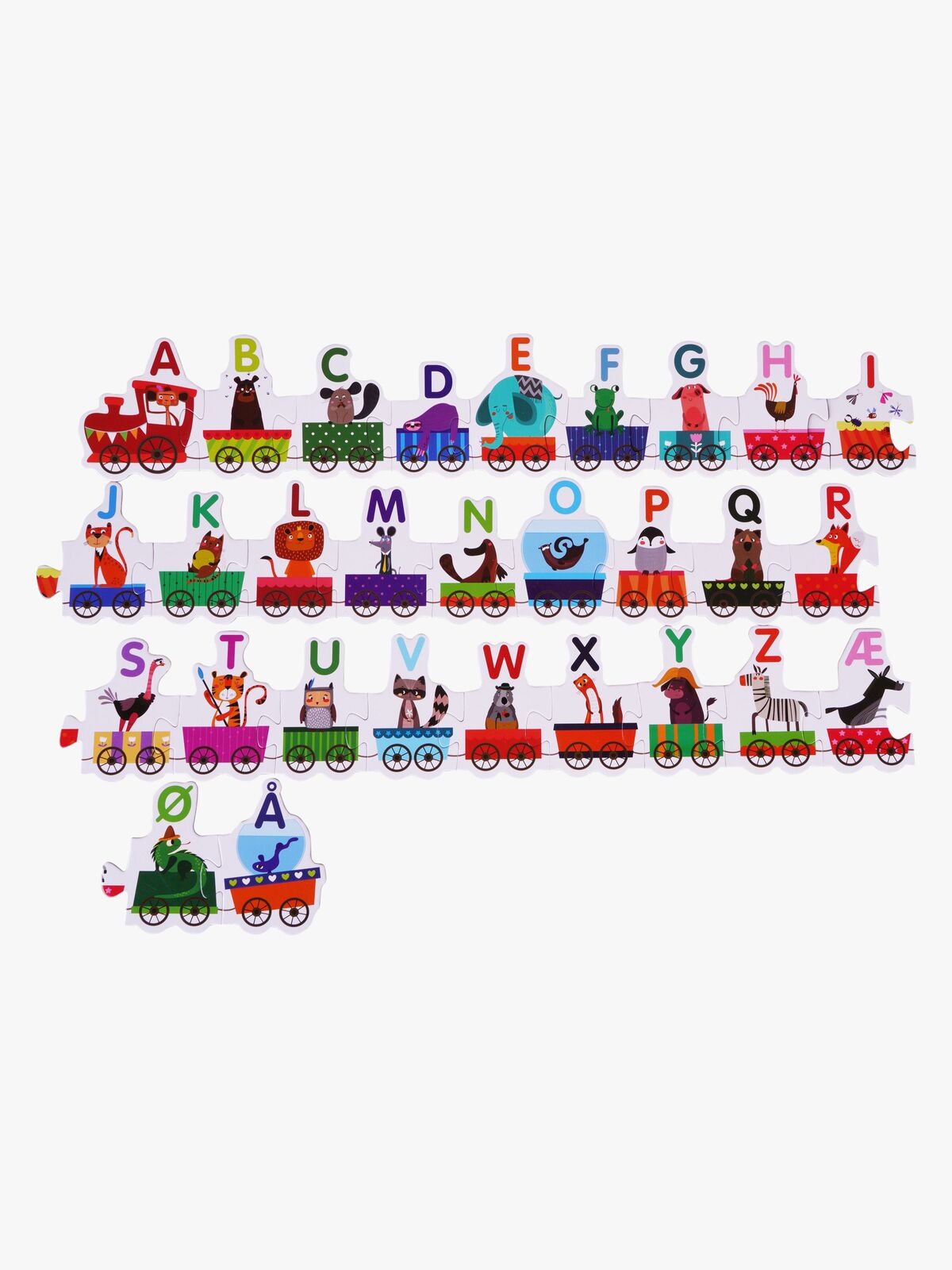 Barbo Toys Puslespil Tog med Dyr 29 Brikker