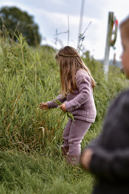 Mikk-Line Fleecetrøje Baby Merinould, Twilight Mauve